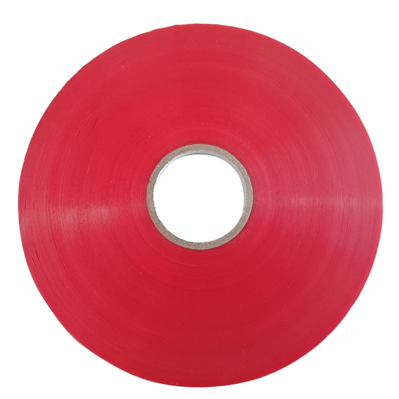 Red UPVC Poly Bag Sealing Tape – 3/8in X 180yds (9mm X 165m), 2.4 Mil, 10 Or 16 Rolls Available